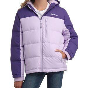 Eddie Bauer Quilted Down Jacket-Heavyweight- Insulated Hooded Coat Size XL (16)